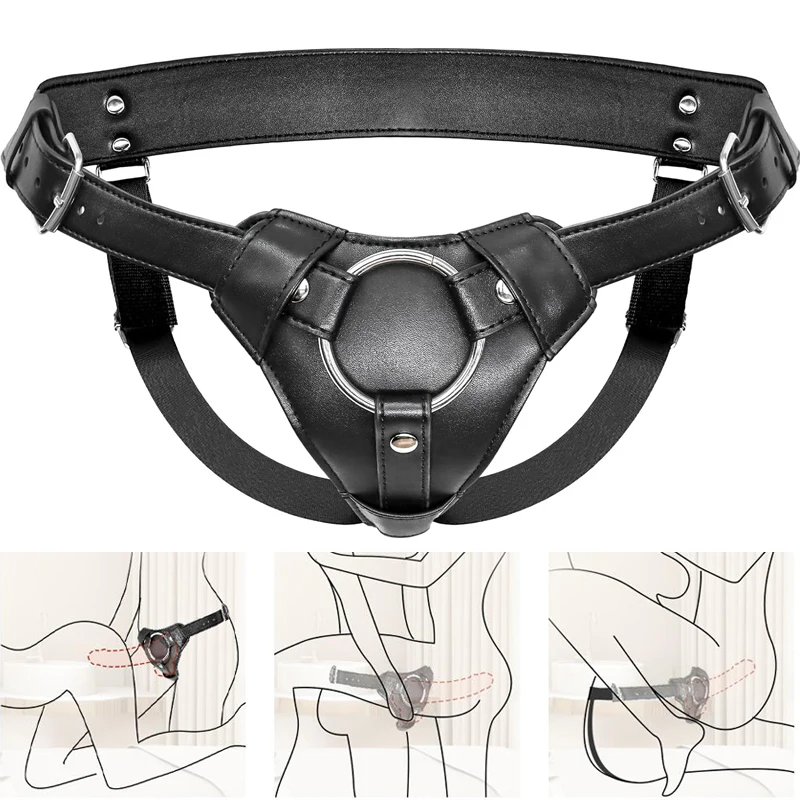 Strap On Dildo Harness Adult Sex Toys for Women Men Pegging Dildo Adjustable Waist and Thigh Soft Nylon Vegan Leather Belt toys