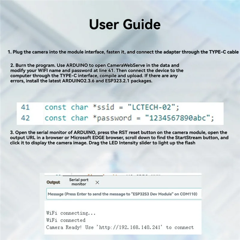 B29C-ESP32-S3 Cameramodule ESP32 CAM Wifi Bluetooth Development Board met 2MP OV2640-module
