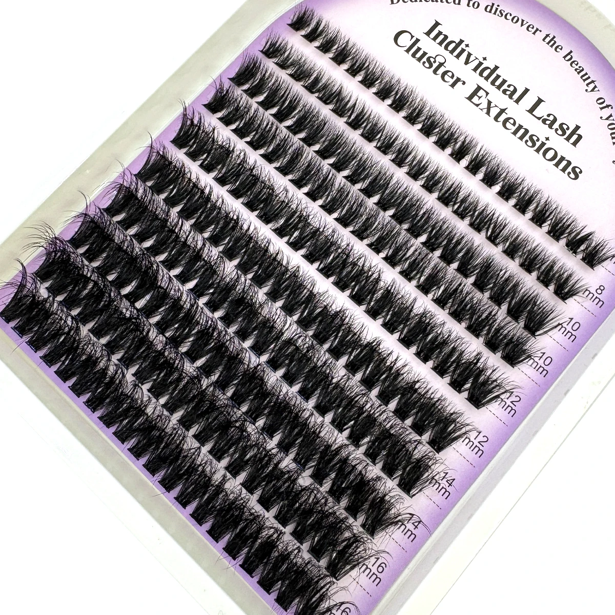 10 Reihen flauschige dicke Wimpern-Cluster 60–160D D/DD Curl Wispy Einzelwimpern 8–16 mm Mix Wimpernverlängerungen Falsche Wimpern – Detail 1