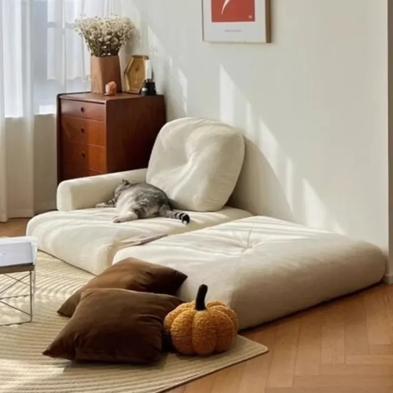 

Flanel Spons Woonkamer Sofa Opvouwbare Luxe Nordic Moderne Single Sofa Multifunctionele Comfortabele Woonkamer Meubels