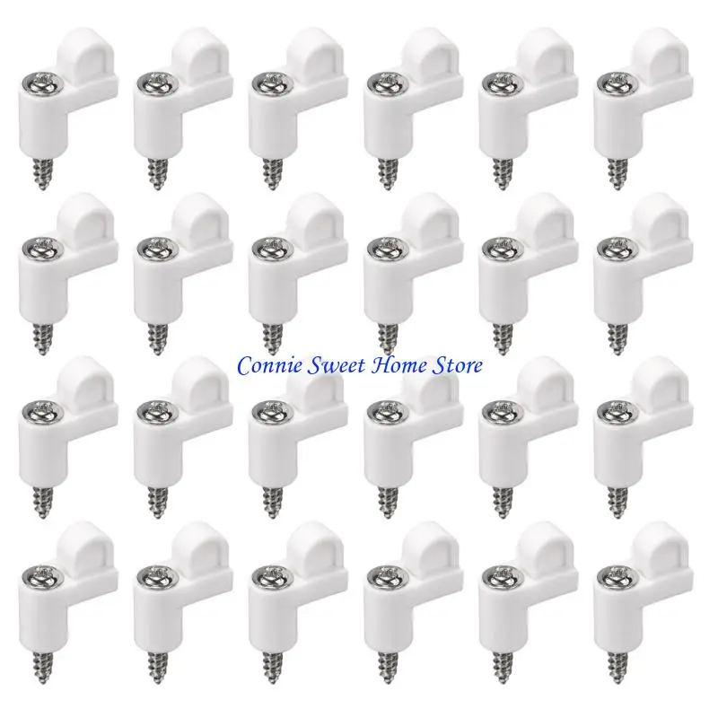 LXAF Professional Grade Screen Frame Fasteners 24Pcs Nylon Clip & Metal Screws Window Screen Anchors with Nylon Clip