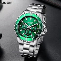 MEGIR Brand Men's Business Quartz Watches Waterproof Luminous Wristwatch For Men Male Wrist Watch Calendar 2064