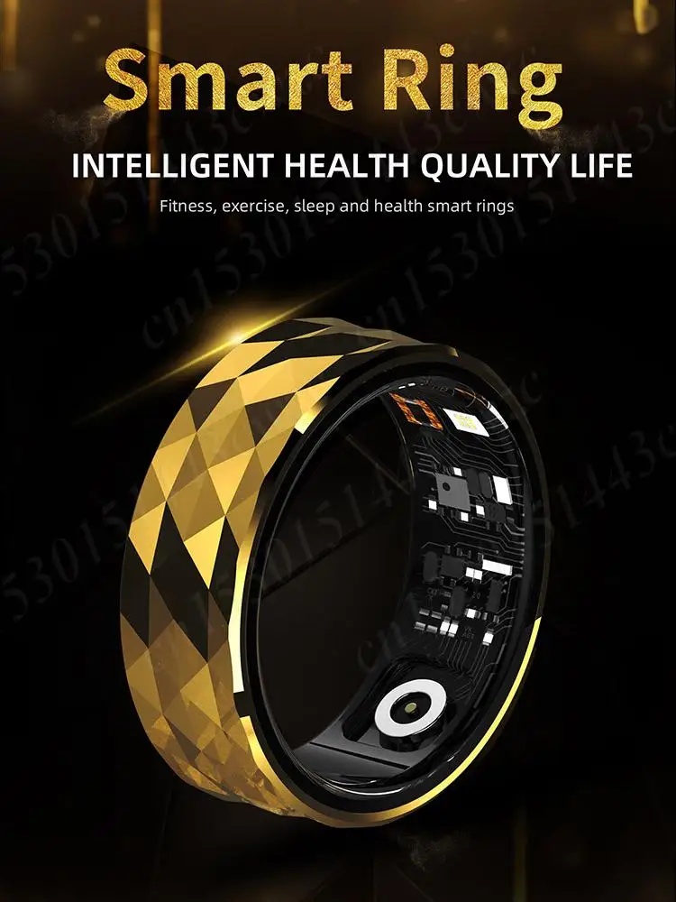 

R12M Smart Ring IP68 Водонепроницаемый монитор здоровья Спортивное интеллектуальное кольцо здоровья Кислород в крови Монитор сердечного ритма сна для мужчин и женщин