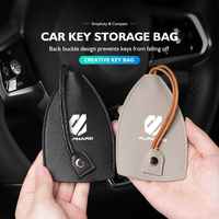 Car Keychain Case Zipper Carbon Fiber Key Protector Cover For Toyota Alphard Vellfire 10 20 30 Series 2020 2021 2022 2023