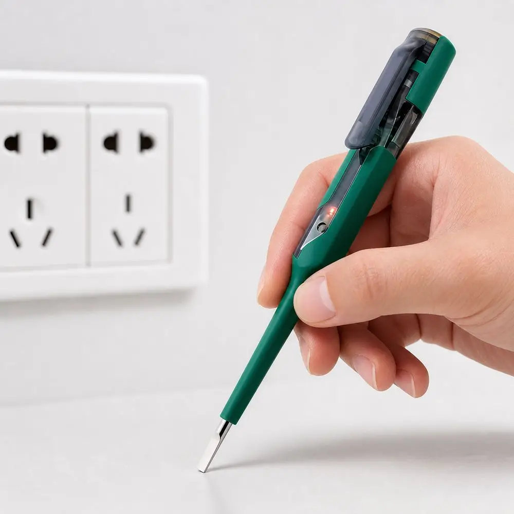 LED Indicator Voltage Tester Pen Continuity Detection Live Wire Check Circuit Tester Pen Smart Chip Insulated Handle Test Pencil