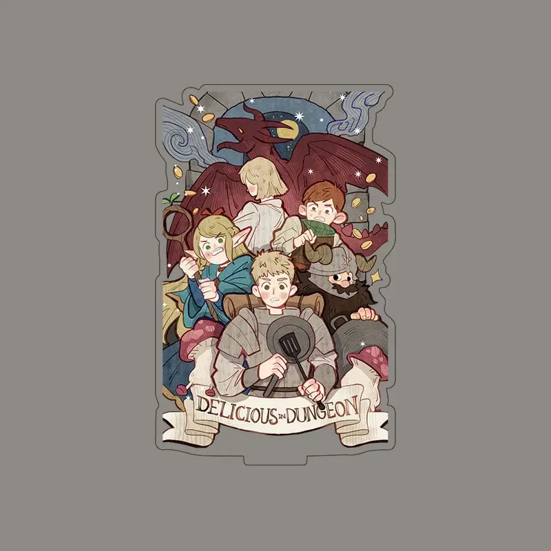 Anime Delicious in Dungeon Marcille Laios Senshi Chilchuck Falin Acrylic Stand Ornament Adornment Collection Souvenir Gifts