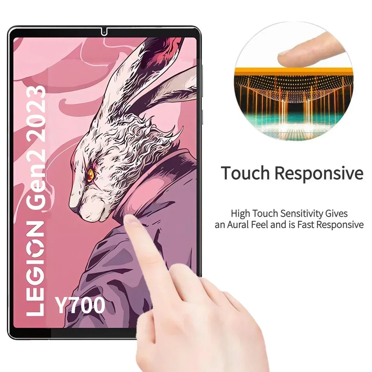 3 ピース ガラスフィルム Lenovo Legion Y700 2026 Gen 5 スクリーン