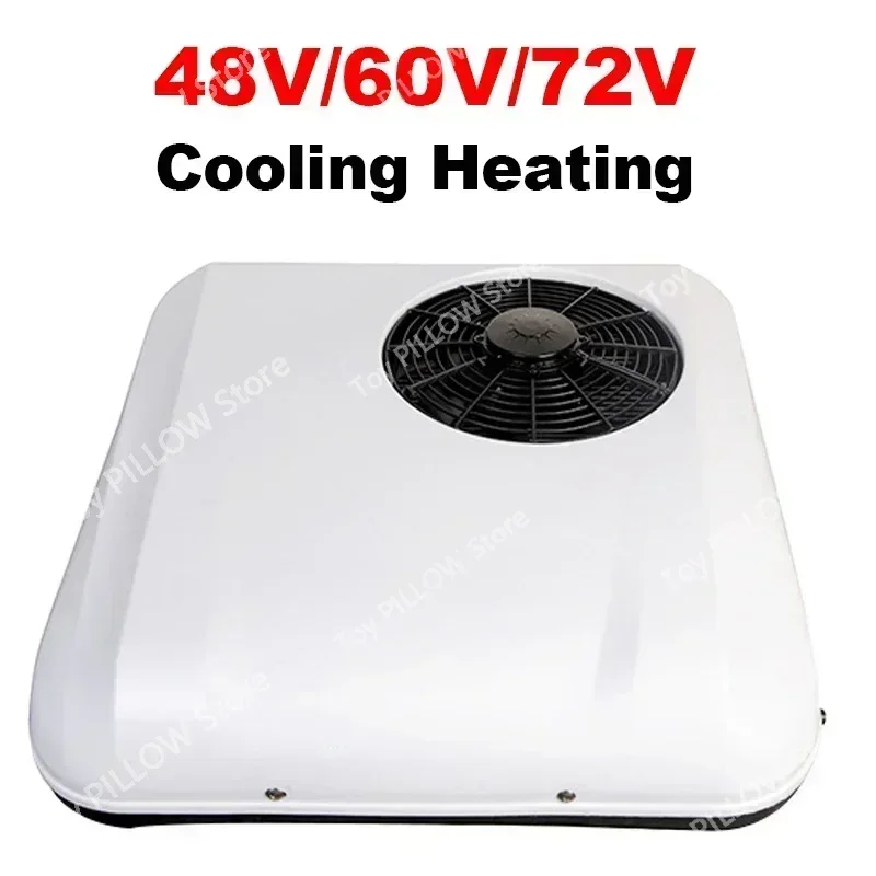 Truck Overhead Car Air Conditioner 12/24/48/60/72V Heating Cooling Integrated Top-Mounted   Machine DC Refrigera