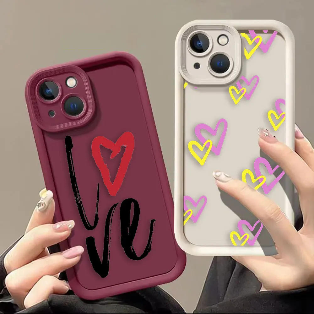 

Love Is Loving Heart Phone Case For OPPO A92S A16K A60 A15 RENO 6 5 3 2 Lite 4G FIND X5 5G R17 R15 R11 R11S Silicone Case Shell