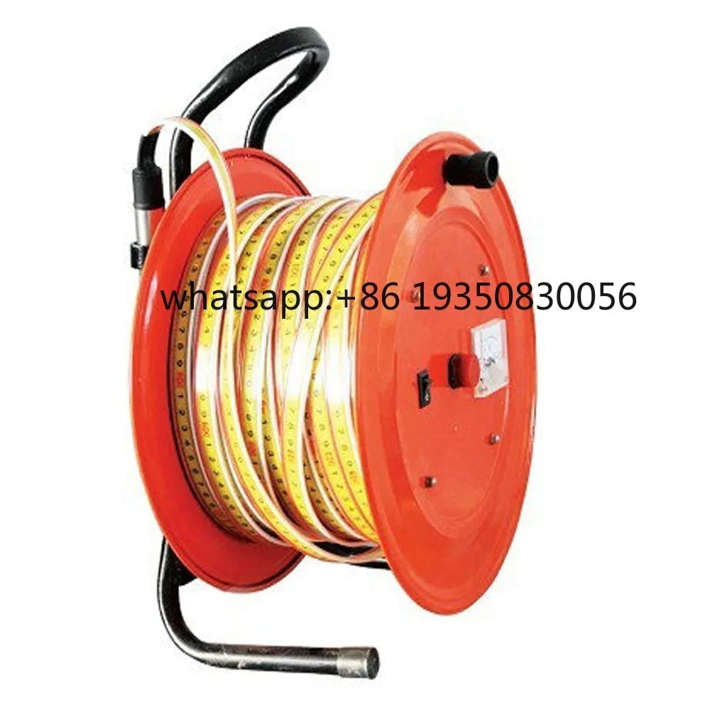 100m Water Level Measurement Tape for Deep Well, Oil Tank & Borehole-Stainless Steel Dip Meter with Brass Weight