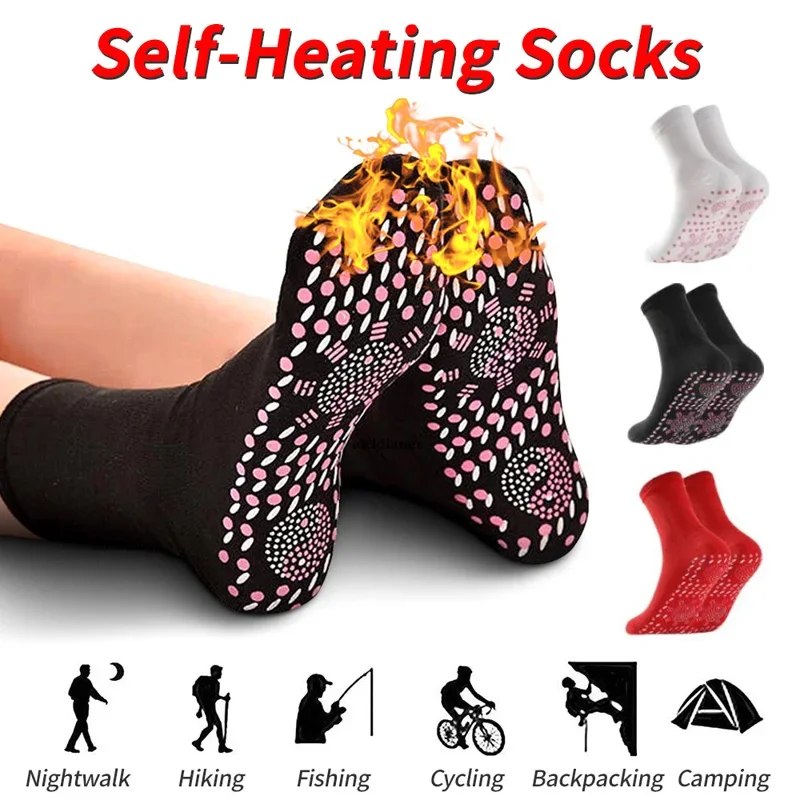 3 Pairs Winter Selbst-erhitzung Gesundheits Socken Frauen Ski Sport Selbst Erhitzt Massage Mann Kurze Socke Magnetische Therapie fuß Wärmer