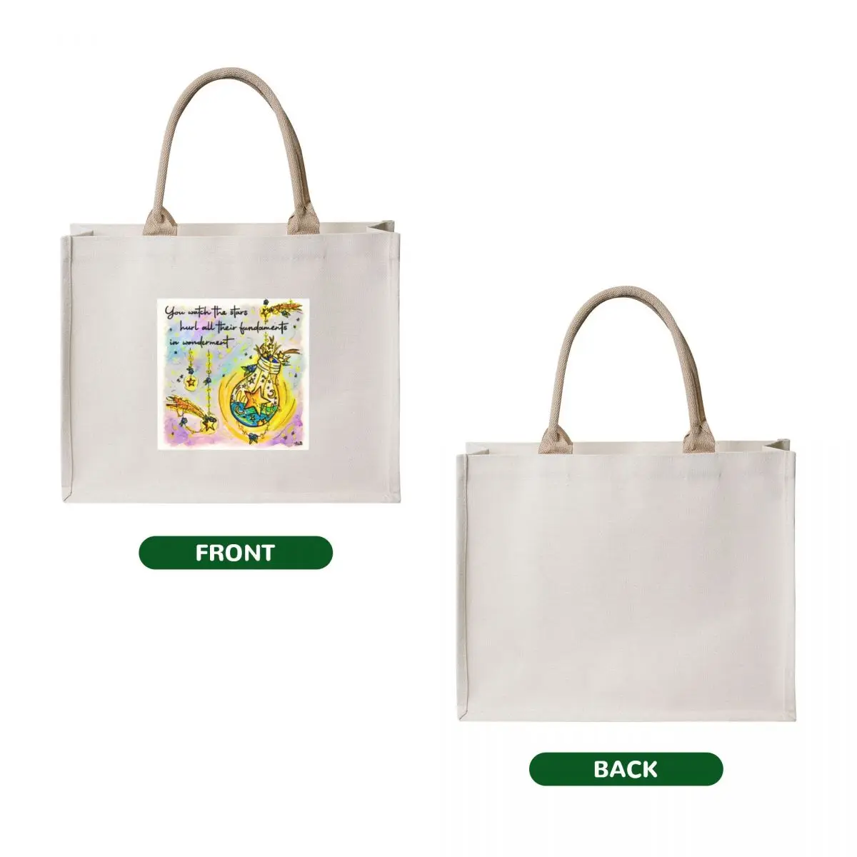 The Horror and the Wild Falling Stars & Wonderment Inspired by The Amazing Devil Tote Bag Shopper bag