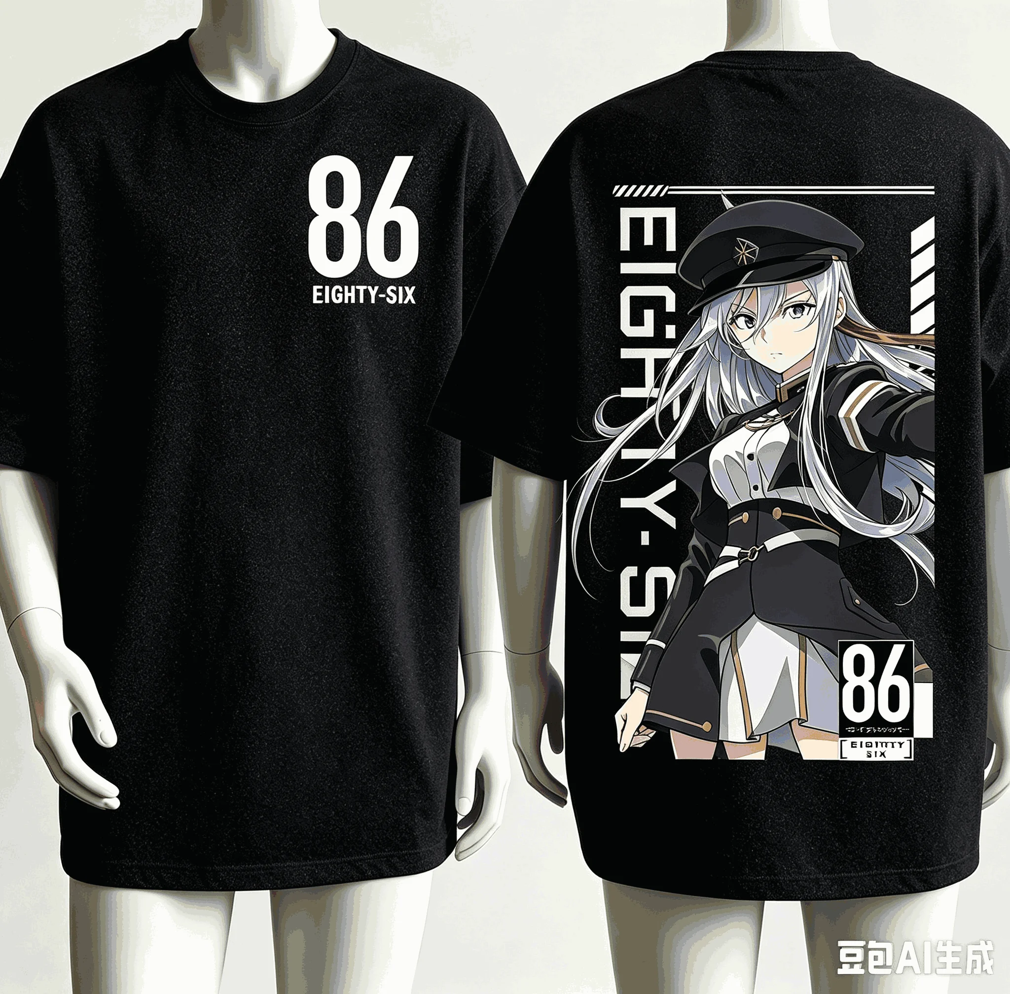 86 Eighty-Six Anime Lover T-shirt Harajuku Cotton New Model High Street Retro Fashion Oversized Unisex hot product Classic soft