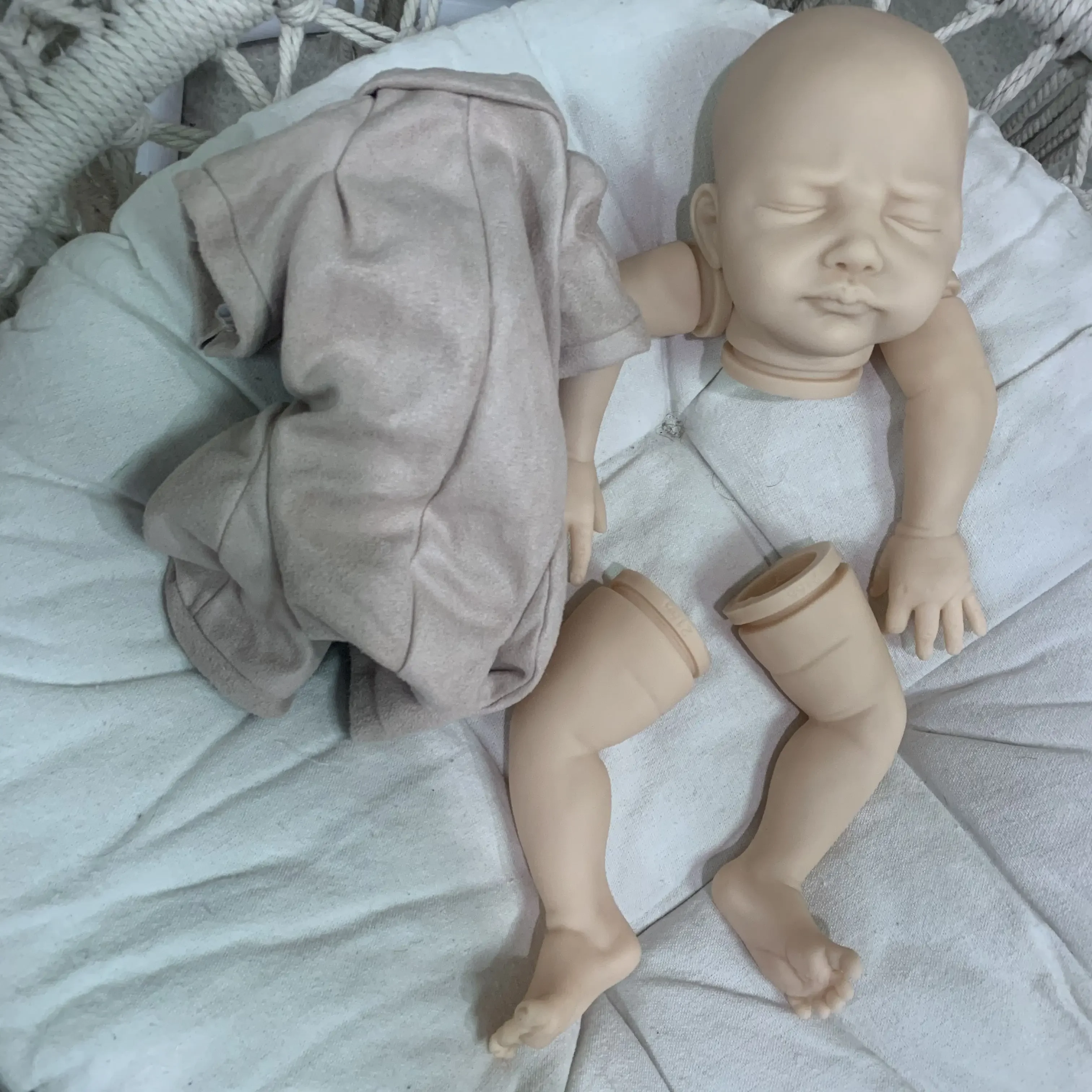 18Inch Reborn Doll Kit Leonor Newborn Baby Size Soft Touch DIY Blank Doll  Accessory Parts