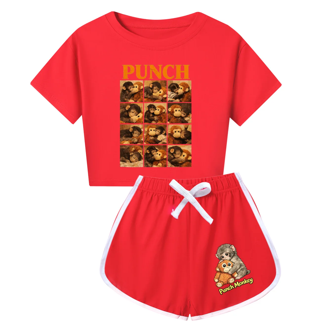 Punch Monkey Children's Clothing Set Cosplay Baby Outfit Teen Girls Suit Boys Girls Pajamas Child Cosplay Costume Set