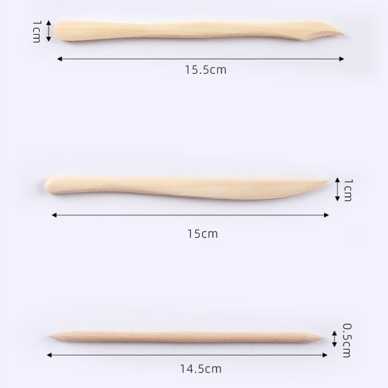 10pcs Thin-limbed Clay Sculpture Knives Ceramic Tools Wooden Children's Handmade DIY Clay Shape Carving and Trimming Knives