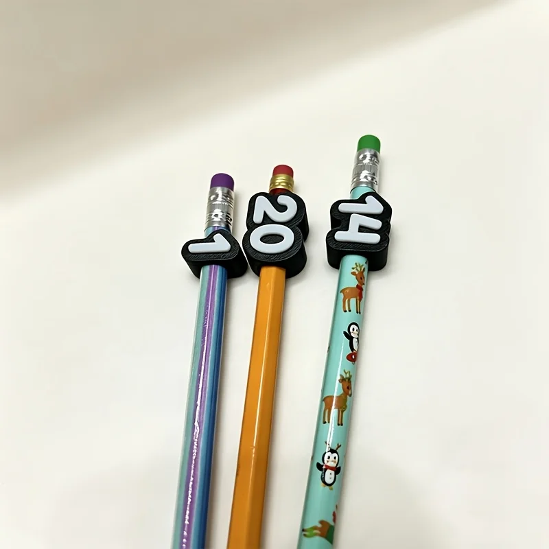 Set with digital pencil tip - reusable classroom pencil label (pencil not included), with digital cap, pencil tracking mark
