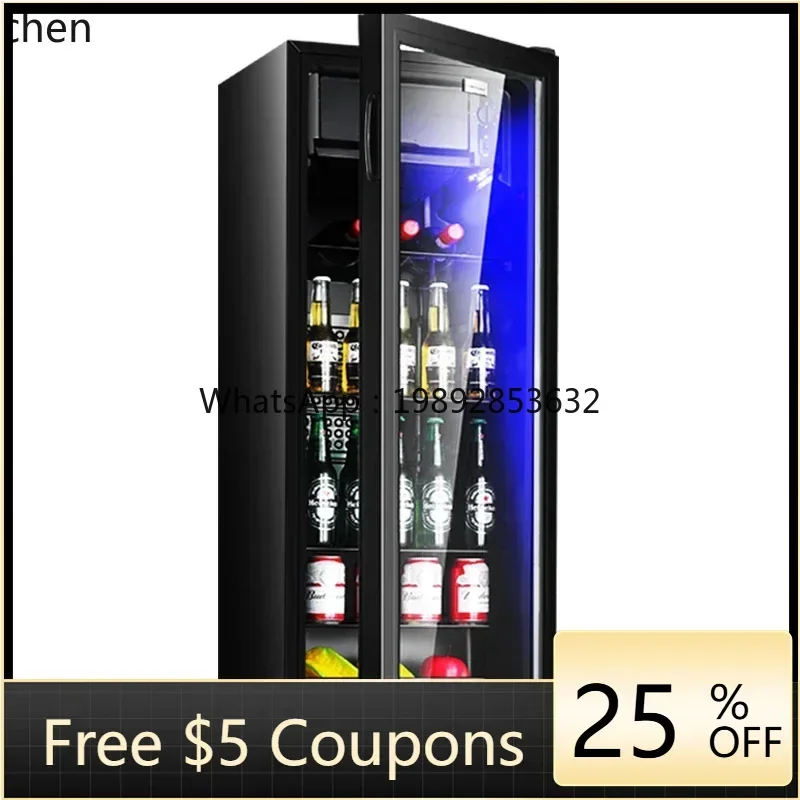 

BG.- Refrigerated Cabinet Ice Bar Household Small Office Fresh-keeping Refrigerator Beverages Wine Transparent Display Cabine