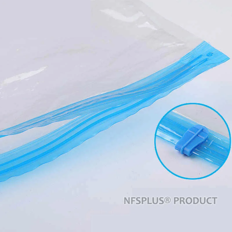 Vacuum Compression Bags For Clothes Quilt 40x60 60x80 80x120 Air Pump PE Transparent Wardrobe Under Bed Compressed Storage Bag