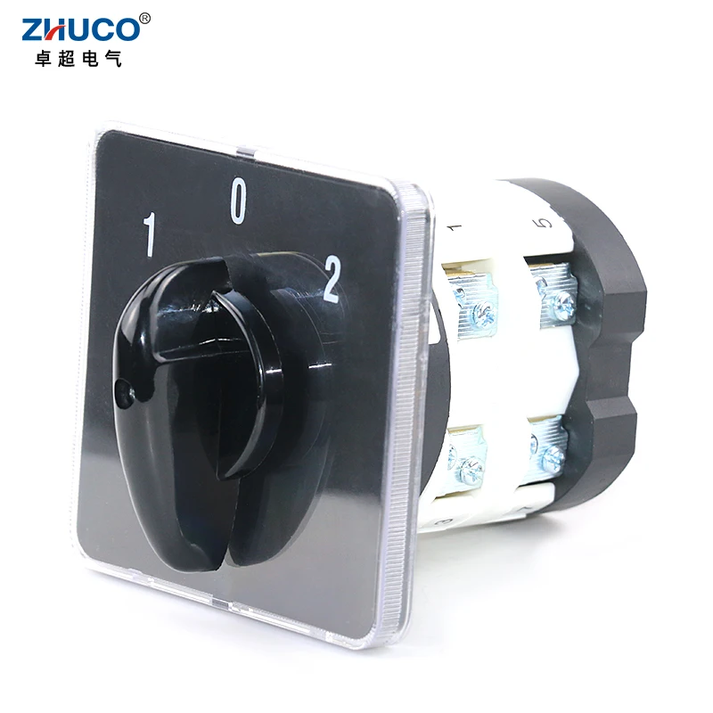 

ZHUCO SZL9-75/2 75A Three Position Two Phase 1-0-2 Ganrator Change Over Switch Automatic Transfer Switch Rotary Cam Switch