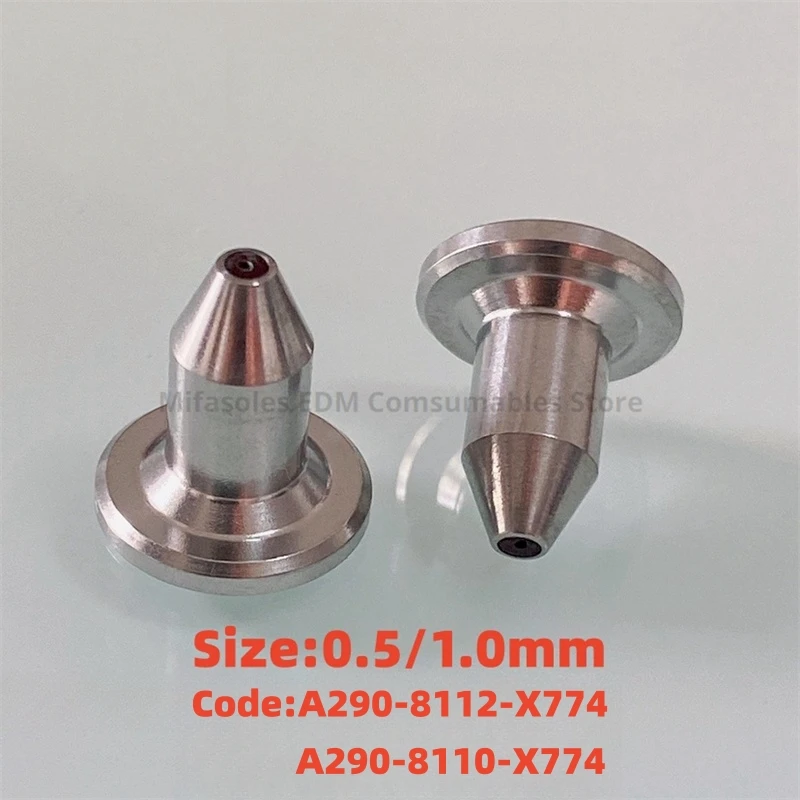 

EDM Parts F124 Ruby Sub Die Guide A290-8112-X774 A290-8110-X774 Lower Jet Nozzle 0.5mm/1.0mm For FANUC Series Wire Cut Machines