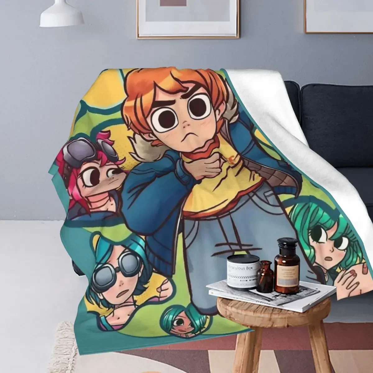 Ramona Flowers Knitted Blankets Fleece Scott Pilgrim vs The World Ultra-Soft Throw Blanket for Airplane Travel Bedroom Quilt