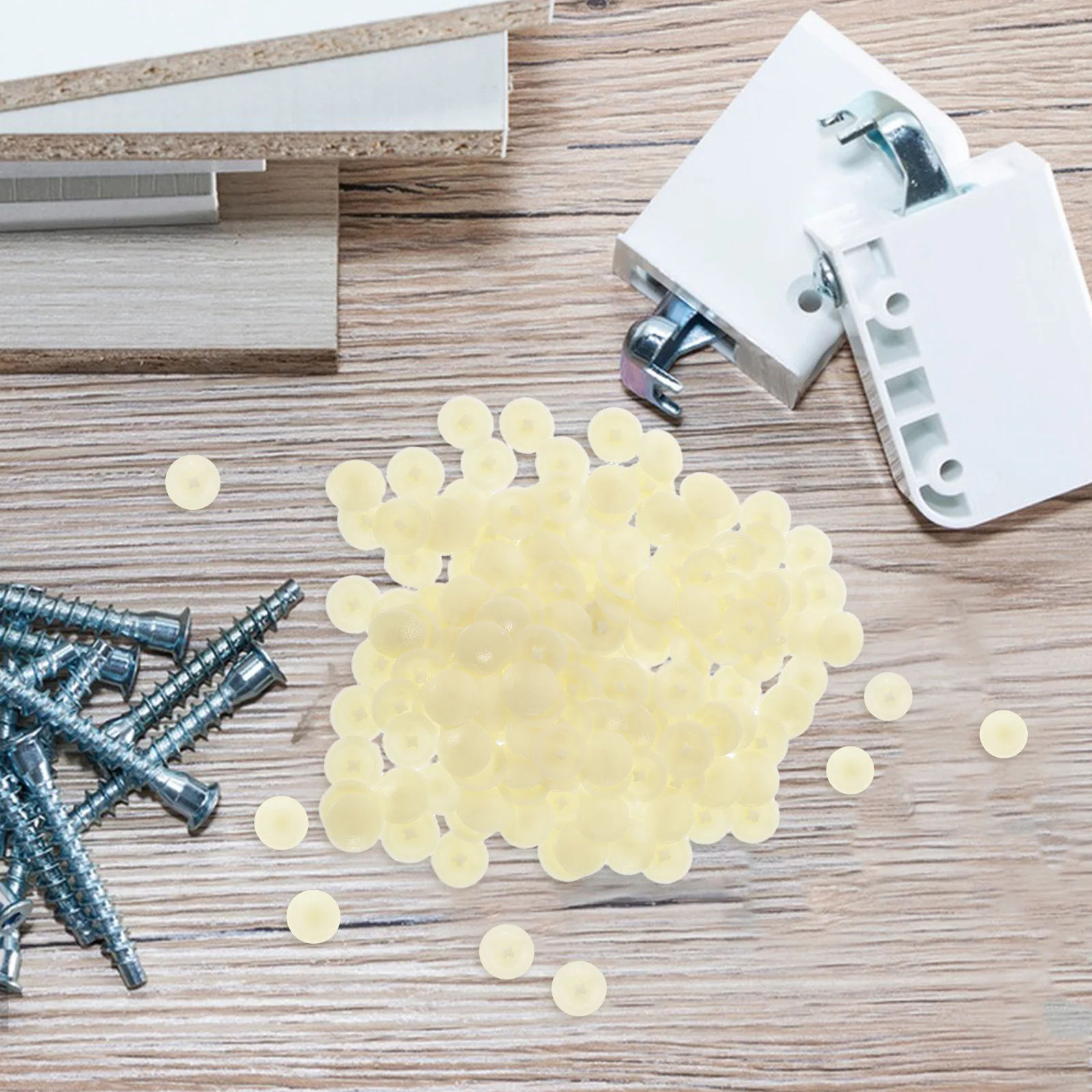 

500pcs Screw Cap Decorative Plastic Covers For Furniture Wall Hole Protection Self-Tapping Fix Caps Shield Plug Nut Fastener