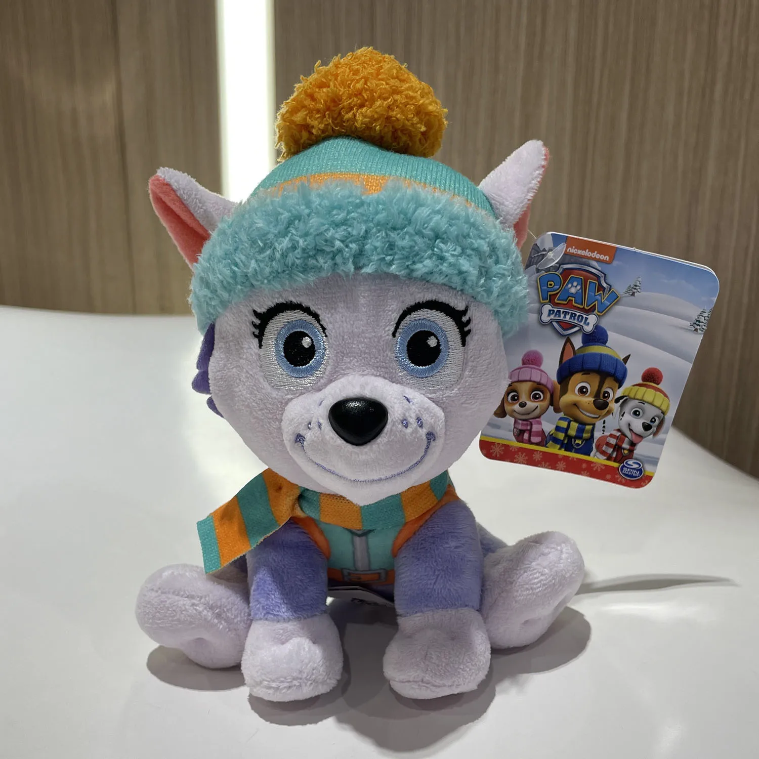 Original PAW Patrol Holiday Style Skye Chase Everest in Scarf & Hat Officially Licensed Plush Toy for Ages 1 and Up 6”  15.2cm