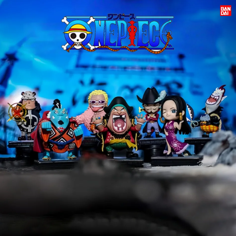 

Набор из 8 коллекционных фигурок персонажей аниме One Piece: Луффи, Зоро, Эйс, Боа Хэнкок, Джинбэ — милые Шичибукай (полный комплект)