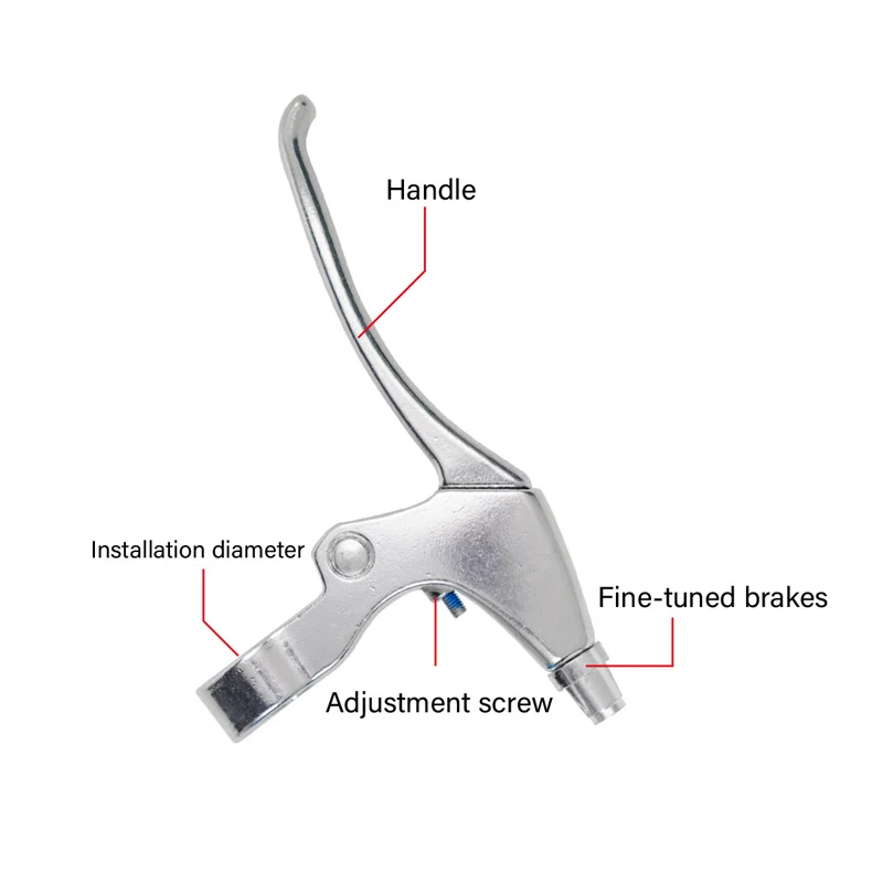 CHOOEE leva del freno della bici maniglia del freno della bicicletta in lega di alluminio leve del freno MTB leggere nero argento