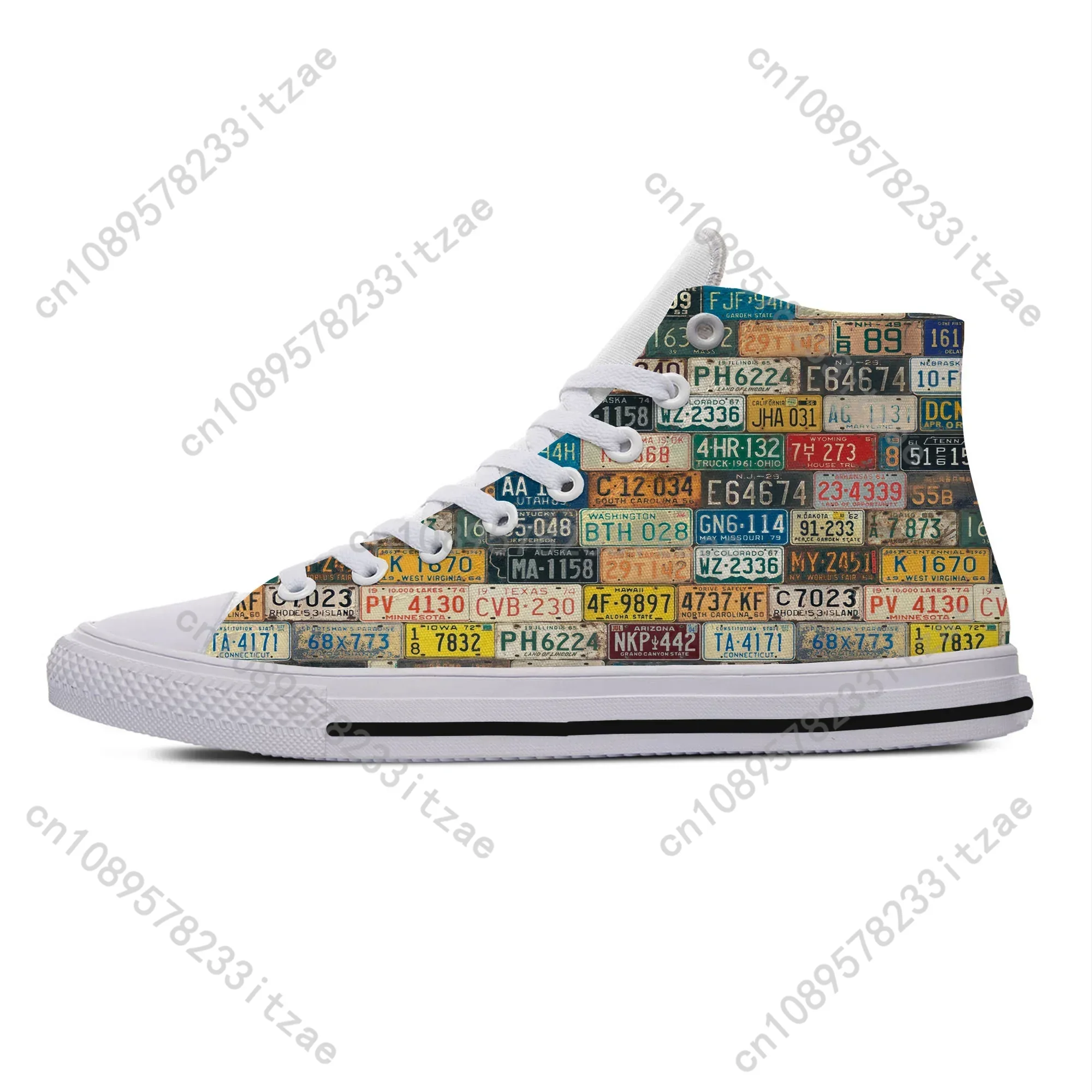 

License Plate Autism Mom shoes High Top High Quality Sneakers Mens Womens Teenager Canvas Sneaker Couple Shoes Custom Shoe