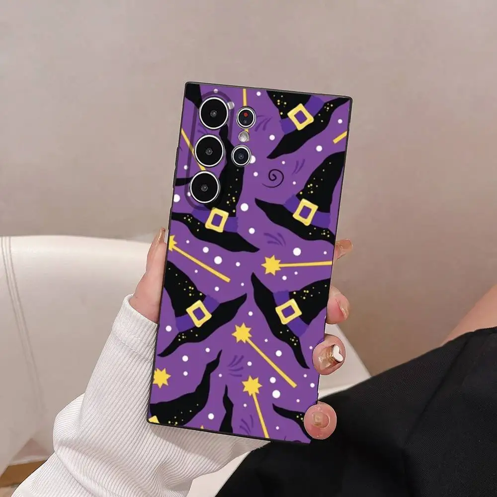 Etui na telefon Halloween Cute Purple Cat do Samsung Galaxy S25 S24 S23 S22 S21 S20 Ultra Plus Frosted Soft Cover Funda