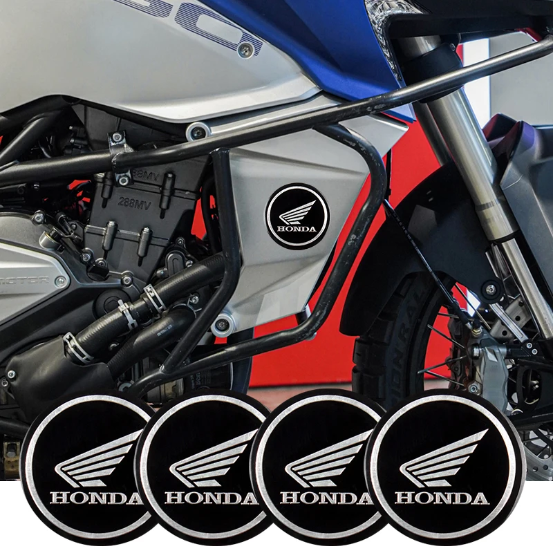 2/4/8/10pcs Motorcycle Modified Car Stickers Metal Aluminum Round Decal Motorcycle Stickers For Honda CRF CB CR XR CRM CBR