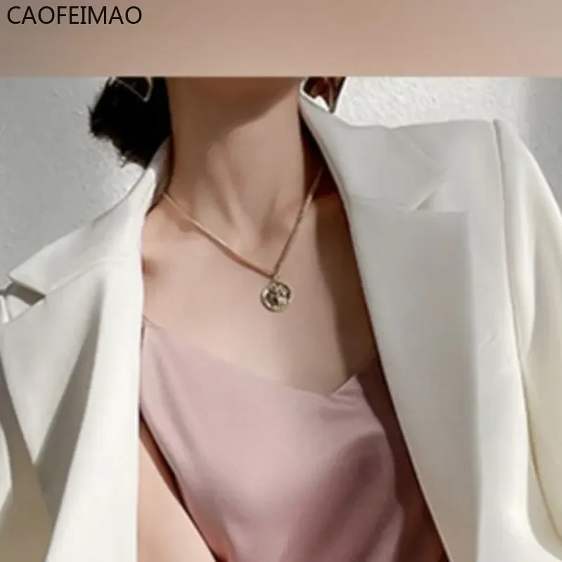 Caofeimao-女性用シルクノースリーブドレス,Vネック,スリム,セクシー,イミテーション,ロング,サマーファッション,2022