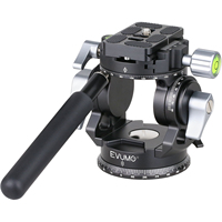 EVUMO H6R Hollow Video Hydraulic Head Dual Panoramic Shooting Handle Adjustable Tripod Head With Arca Swiss Q.R.Plate for Camera