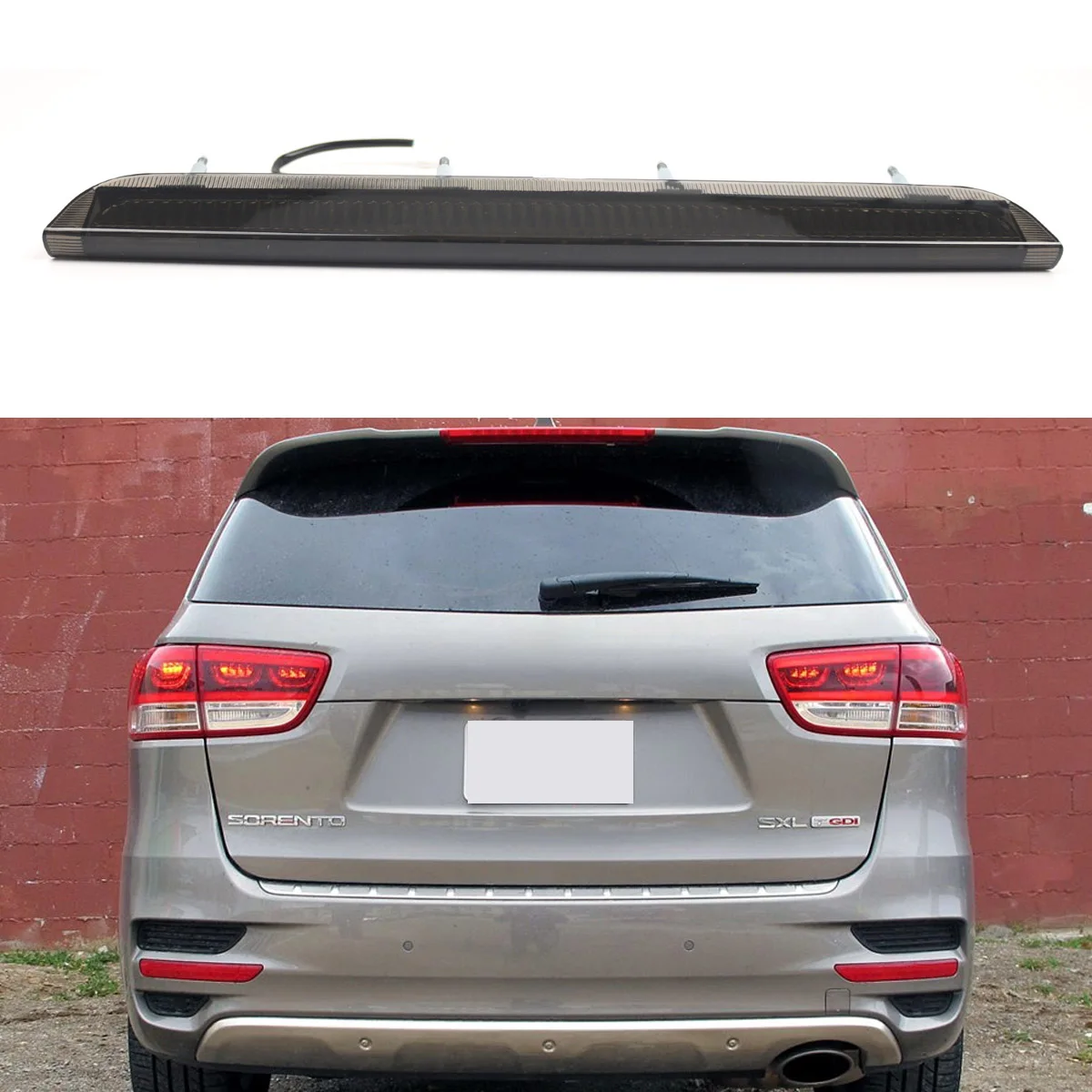 

Smoked Lens Rear Spoiler Higher Brake Stop Lamp 92700-C5000 For Kia Sorento UM 2016 2017 2018 2019 2020 Car Accessories