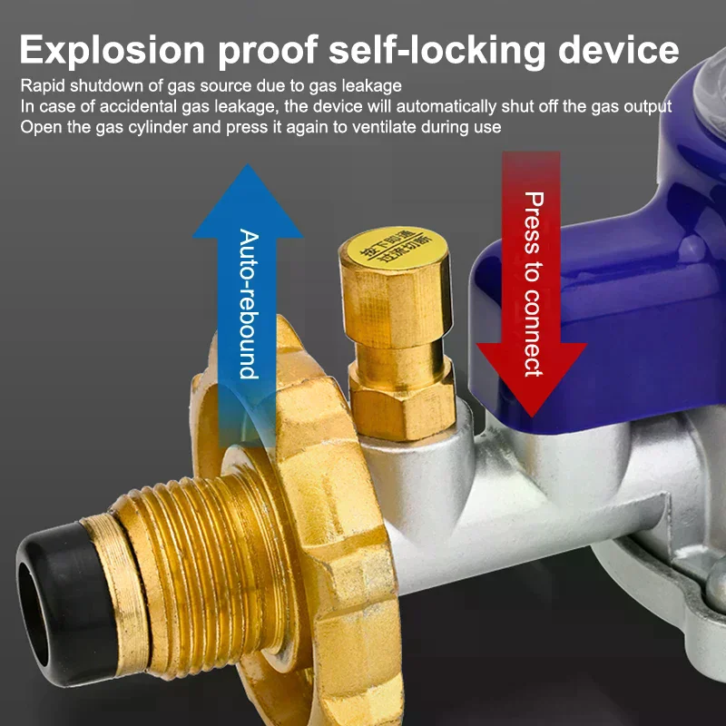 Home Use Tanks Pressure Regulator With Gauge Safe Explosions Proof Valves Low Pressure Valves For Cooking