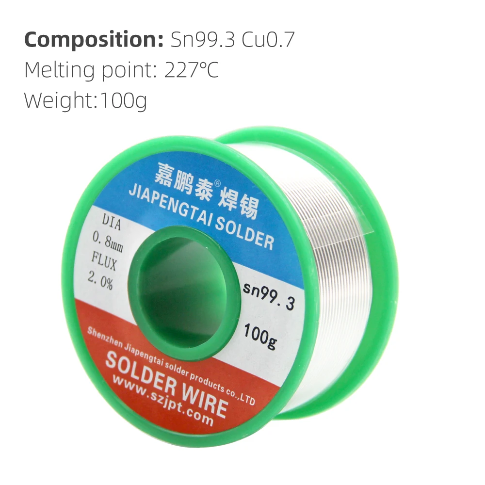 Sn/Cu (99.3%/0.7%) Flux 2.2% filo di saldatura senza piombo 0.8-1.0mm nucleo di colofonia senza piombo per RoHs elettrico