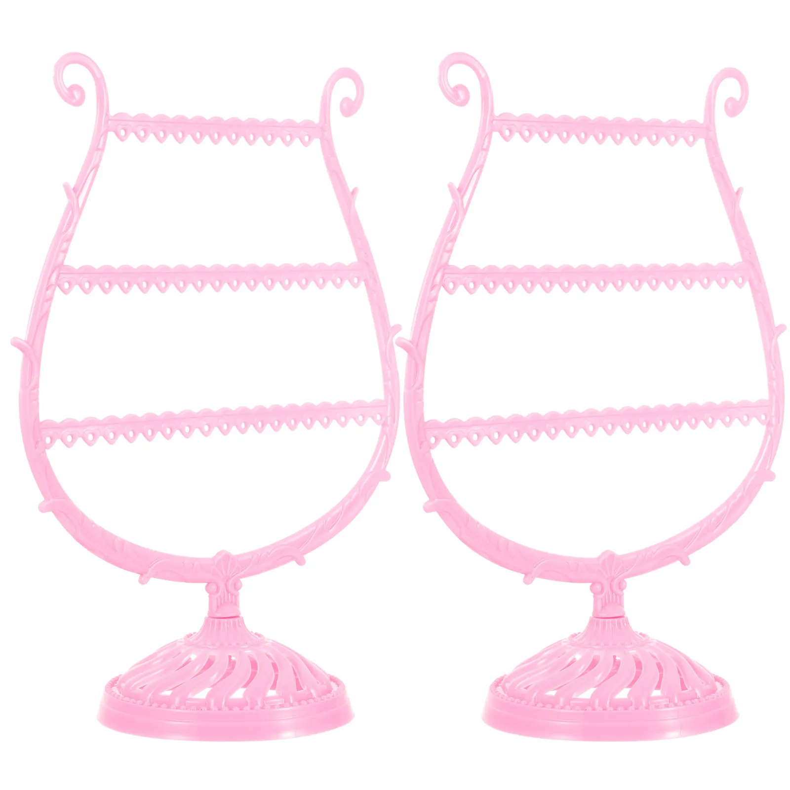 

2Pcs Jewelry Display Stand Earring Holder Organizer Wine Cup Shape for Dangle Earrings Studs Small Compact Rack for Bedroom