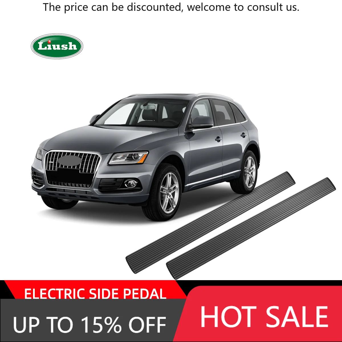 

LIUSH Customized Folding Side Pedal Running Boards For Audi Q7 4L 2007-2015 Deployable Pedal Side Step