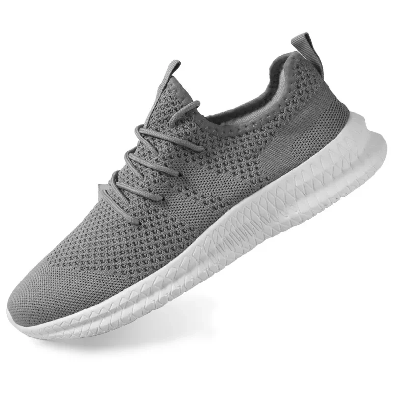 Fujeak Men Casual Breathable Mesh Sneakers for Ultralight Running Shoes Anti-slip Fashion Zapatillas Hombre Tennis Plus Size 46