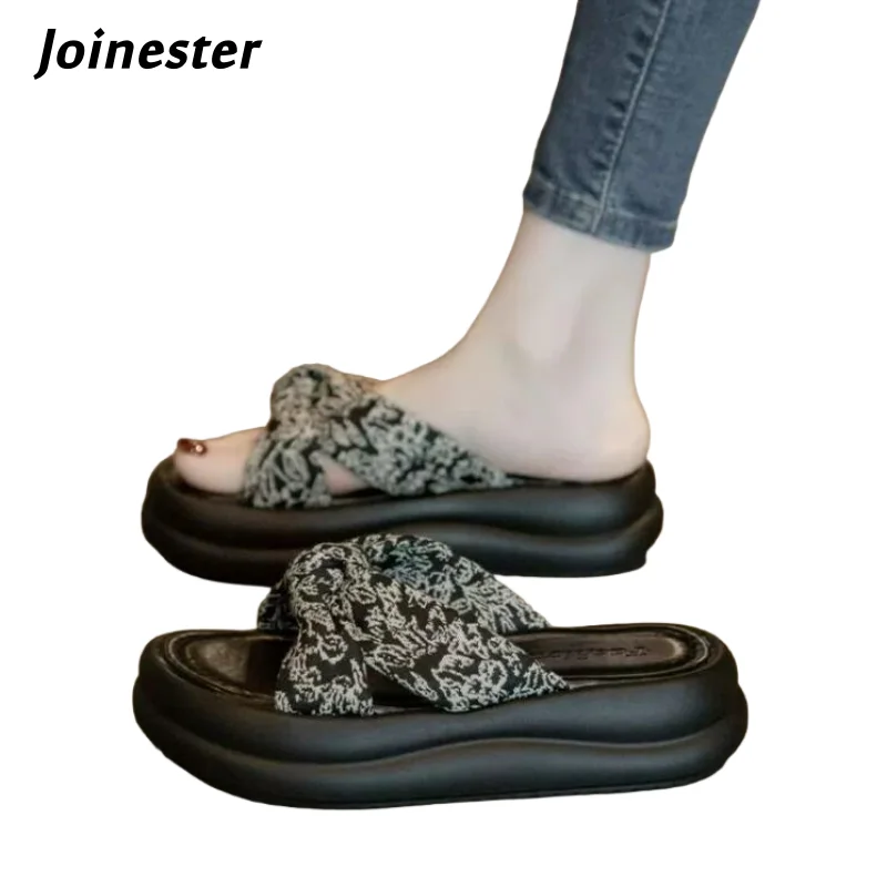 

Женские летние модные тапочки с открытым носком, праздничные пляжные шлепанцы на каблуке, шлепанцы для отдыха для девочек с узлом-бабочкой