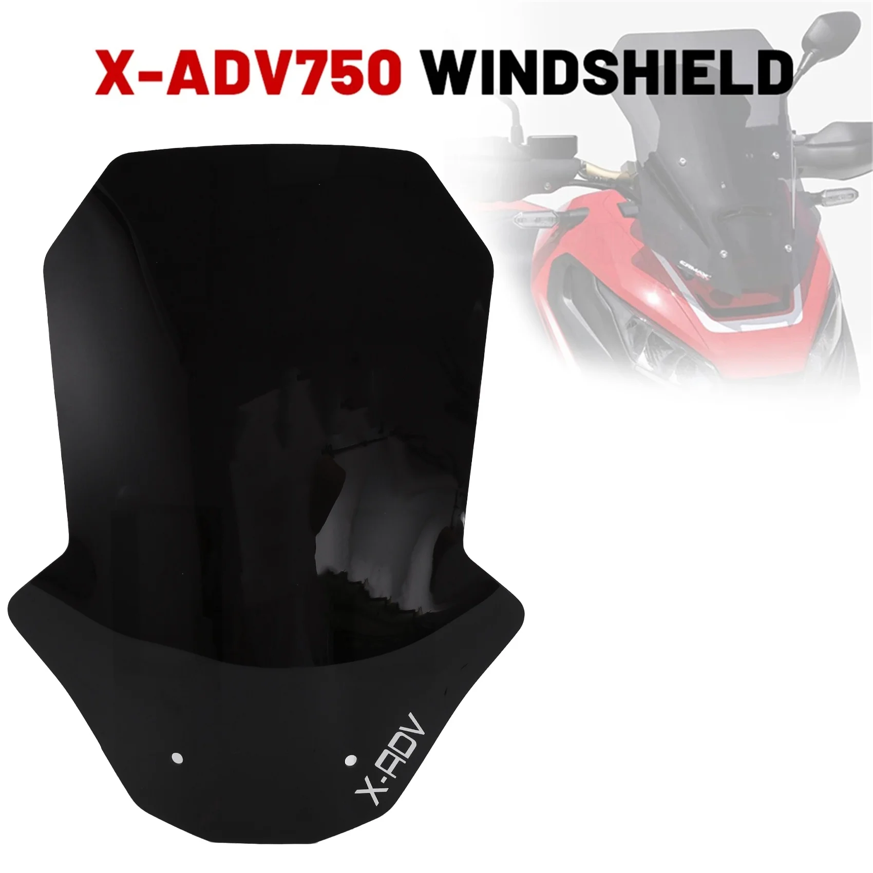 Black Motorcycle Windscreen Windshield Fit for X-ADV750 XADV 750 2017- 2020 X-ADV 750 2018 2019 Visor