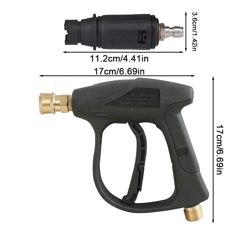 Duckbill Style Rotating Adjustable Nozzle, High Pressure Car Wash Gun Kit for Auto & Outdoor Cleaning