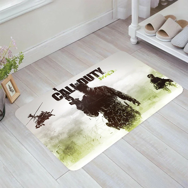 

C-Call of D-Duty Game Floor Mat Kitchen Rug Rugs Balcony Aesthetic Room Decoration Carpets Home Doormat Entrance Door Foot Mats