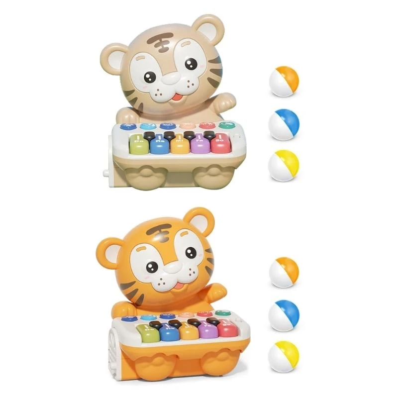 Kids Multifuction Improve Intellgence Musical Piano Toy for Baby Keyboard Toy Game Tiger-shape 15UB