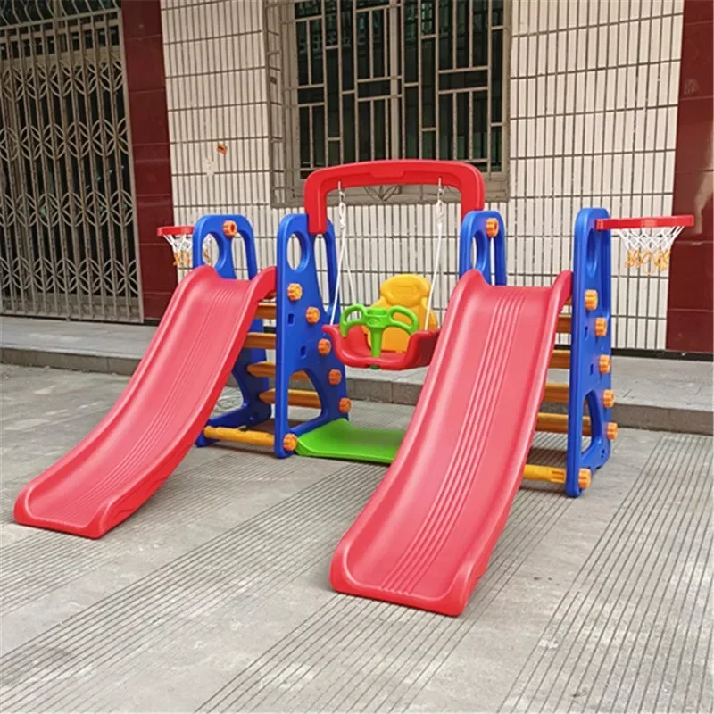 Children's indoor household double slide Pair skating multifunctional two slide swing combination kindergarten