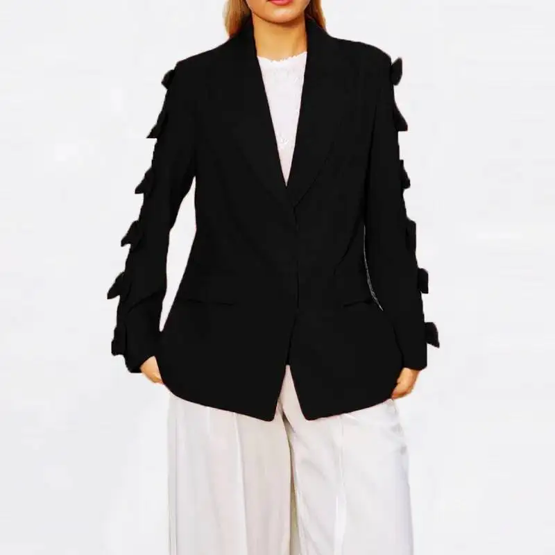

High-End Fashion Suit 2025 New Style Elegant Heavy Craft Bowknot Niche Design Mid-Length Coat