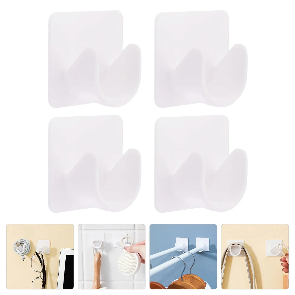 

4 Pcs Spray Bottle Holder Brackets Rod Supporting Drapery Plastic Curtain Shower Pole