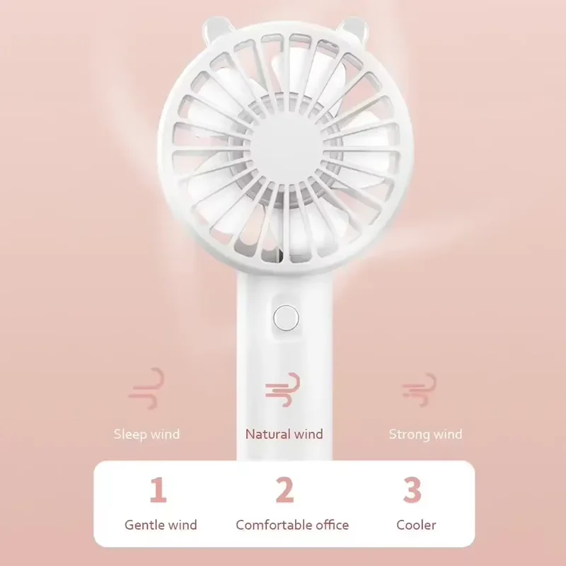 Portable Handheld Mini Cooling Fan USB Rechargeable Silent New Small Desktop Fan Suitable for Outdoor Travel Office Cooling